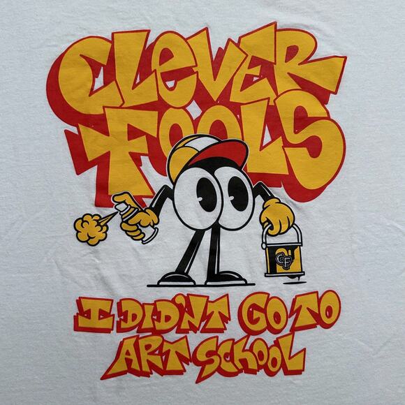 CLEVER FOOLS I DIDN'T GO TO ART SCHOOL " SZ XL EUC - Picture 3 of 6